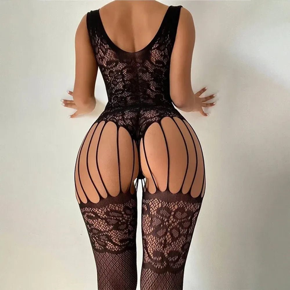 Long Sleeve Crotchless Babydoll for Women